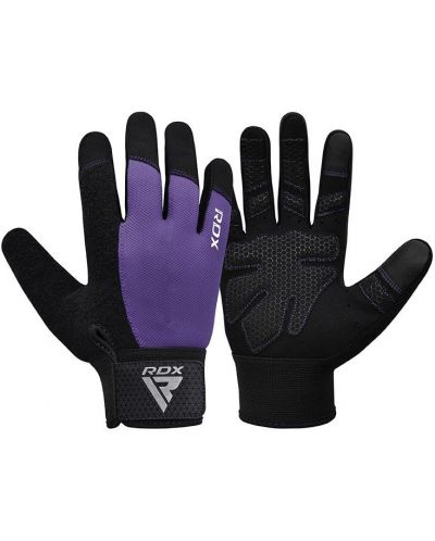 Фитнес ръкавици RDX - W1 Full Finger,  лилави/черни - 2