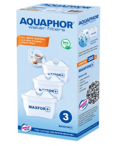 Филтри за вода Aquaphor - MAXFOR+, 3 броя - 1