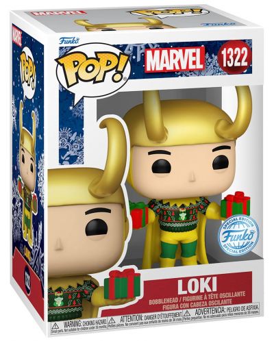 Фигура Funko POP! Marvel: Holiday - Loki (Metallic) (Special Edition) #1322 - 2