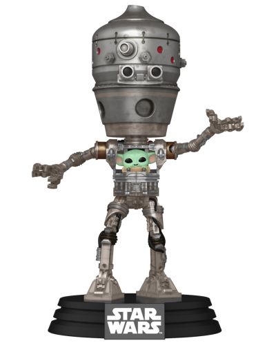 Фигура Funko POP! Deluxe: The Mandalorian - IG-12 with Grogu #720 - 1