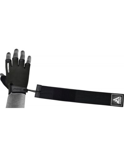 Фитнес ръкавици RDX - T2 Half,  черни - 3
