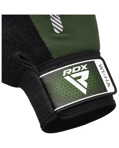 Фитнес ръкавици RDX - W1 Half,  зелени/черни - 4