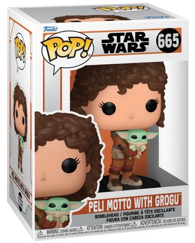 Фигура Funko POP! Television: The Mandalorian - Peli Motto with Grogu #665 - 2