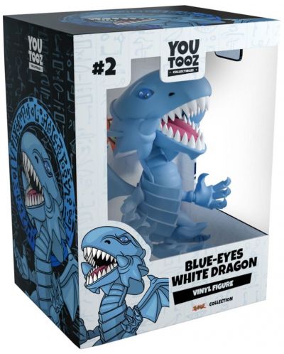 Фигура Youtooz Animation: Yu-Gi-Oh! - Blue-Eyes White Dragon #2, 10 cm - 2