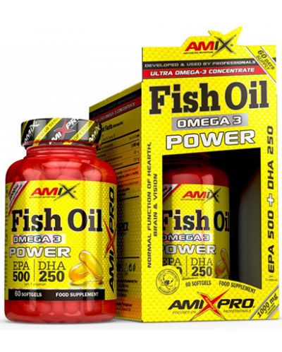 Fish Oil Omega 3 Power, 60 капсули, Amix - 1