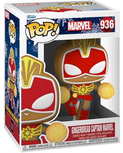 Фигура Funko POP! Marvel: Holiday - Gingerbread Captain Marvel #936 - 2