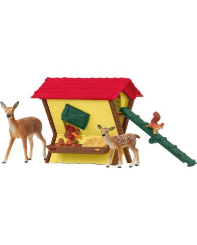 Игрален комплект Schleich Farm World - Хранилка за горски животни - 1