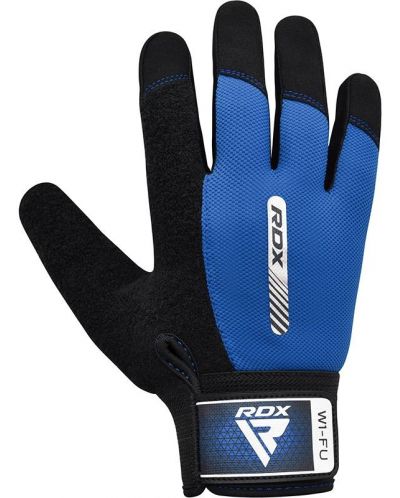 Фитнес ръкавици RDX - W1 Full Finger,  сини/черни - 7