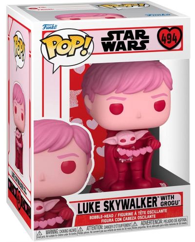 Фигура Funko POP! Valentines: Star Wars - Luke Skywalker with Grogu #494 - 2