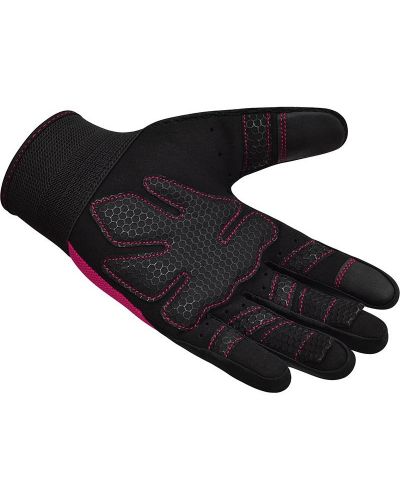 Фитнес ръкавици RDX - W1 Full Finger,  розови/черни - 6