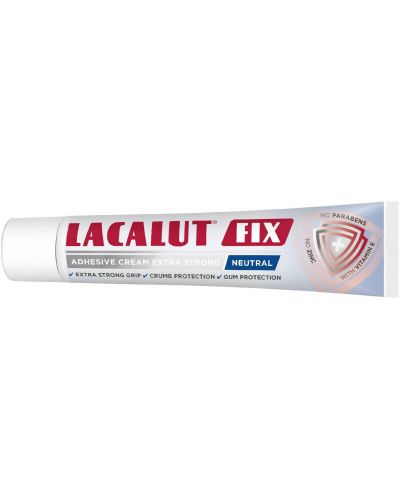 Lacalut Fix Фиксиращ крем за зъбни протези, Neutral, 40 g - 1