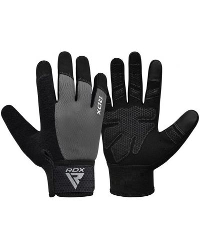 Фитнес ръкавици RDX - W1 Full Finger+,  сиви/черни - 2