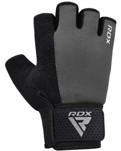 Фитнес ръкавици RDX - W1 Half+,  сиви/черни - 3