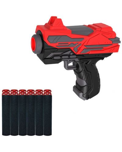 Детска играчка Ocie Red Guns - Микро Пистолет, с 6 меки стрели - 2