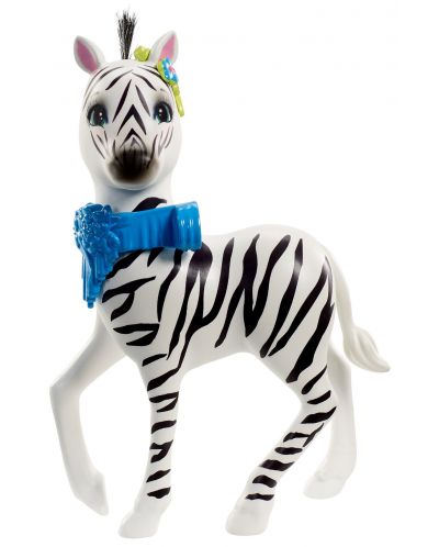 Кукличка с животниче Mattel Enchantimals - Zelena Zebra и Hoofette - 4