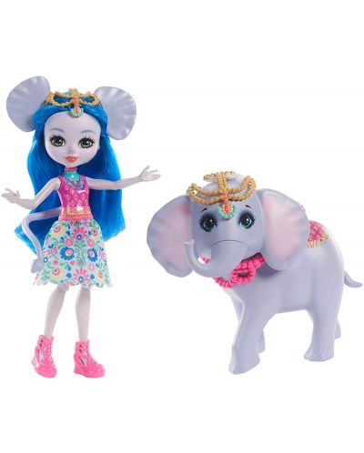Кукличка с животниче Mattel Enchantimals - Ekaterina Elephant и Antic - 2