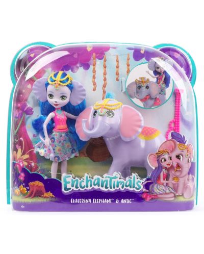 Кукличка с животниче Mattel Enchantimals - Ekaterina Elephant и Antic - 1
