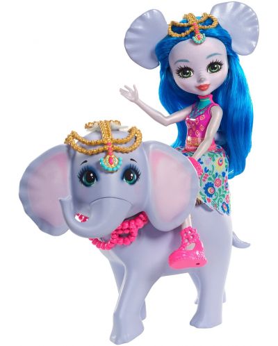 Кукличка с животниче Mattel Enchantimals - Ekaterina Elephant и Antic - 3