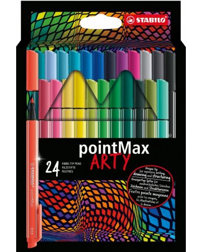 Флумастери Stabilo Arty - pointMax, 24 цвята - 1