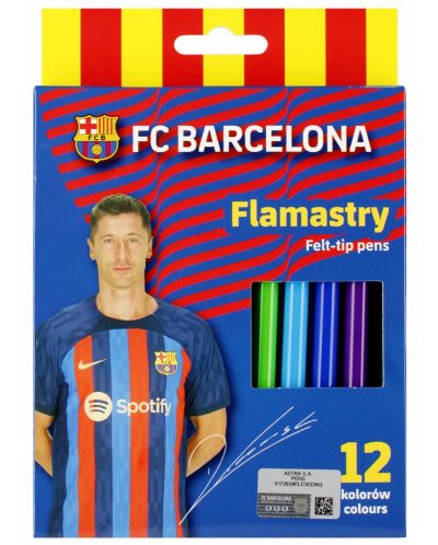 Флумастери Astra FC Barcelona - 12 цвята - 1