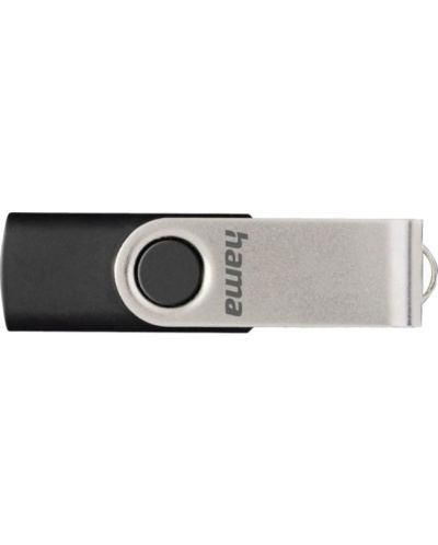 Флаш памет Hama - Rotate, 32GB, USB 2.0, сива/черна - 5