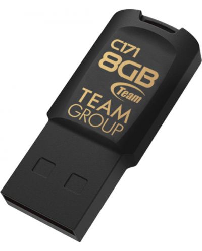 Флаш памет Team Group - C171, 8GB, USB 2.0, черна - 1