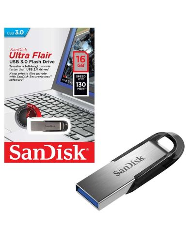 Флаш памет SanDisk - Ultra Flair, 16GB, USB 3.0 - 5