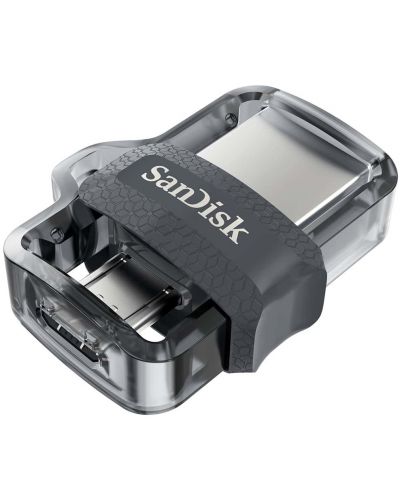 Флаш памет SanDisk - Ultra Dual Drive M3.0, 256GB, сива - 2