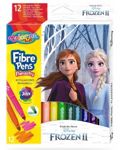 Флумастери Colorino Disney - Frozen II, 12 цвята - 1