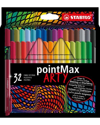 Флумастери Stabilo Arty - pointMax, 32 цвята - 1