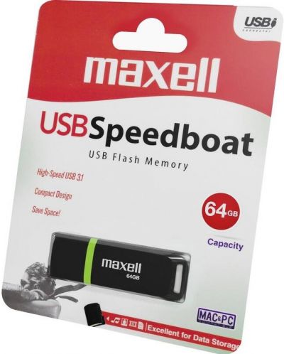 Флаш памет Maxell - Speedboat, 64GB, USB 3.1 - 2