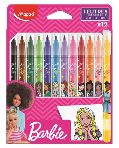 Флумастери Maped Barbie - 12 цвята - 1