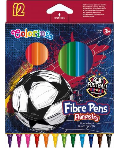 Флумастери Colorino - Football, 12 цвята - 1