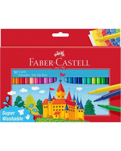 Флумастери Faber-Castell Castle - 50 цвята - 1