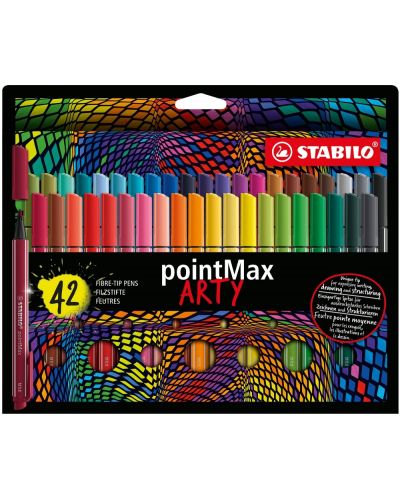 Флумастери Stabilo Arty - pointMax, 42 цвята - 1