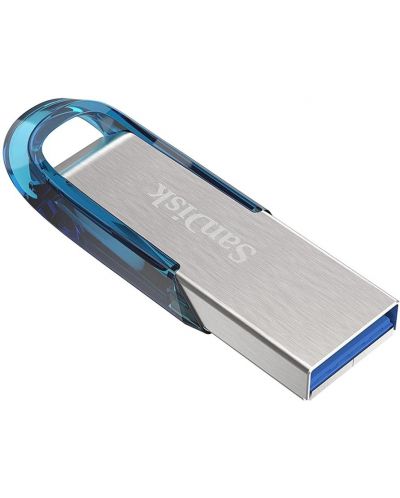 Флаш памет SanDisk - Ultra Flair, 128GB, USB 3.0, синя - 1