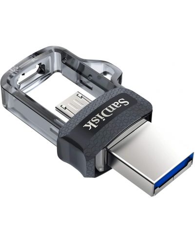 Флаш памет SanDisk - Ultra Dual Drive M3.0, 256GB, сива - 3