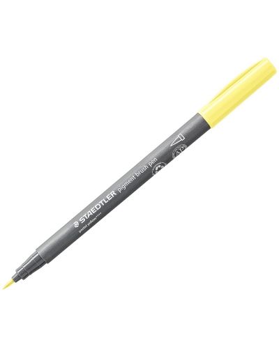 Флумастер Staedtler Pigment Brush 371 - Пастелно жълт - 1