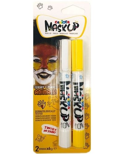 Флумастери за лице Carioca Mask up - Животни, 2 цвята - 1