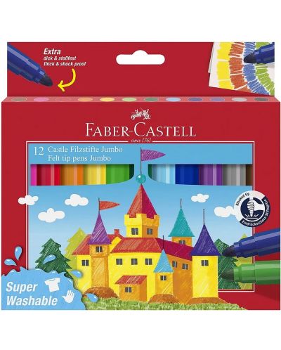 Флумастери Faber-Castell Castle - 12 цвята - 1