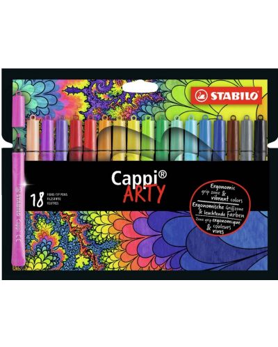 Флумастери Stabilo Arty - Cappi, 18 цвята - 1