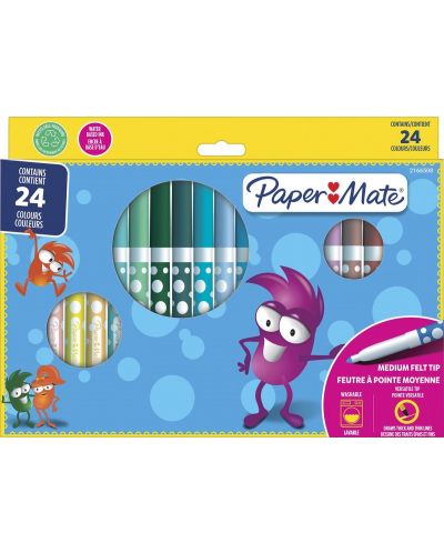 Флумастри Paper Mate - Kids Colouring, 24 цвята - 1