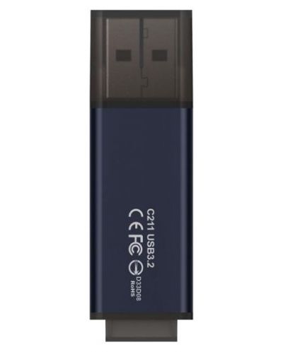 Флаш памет Team Group - C211, 128GB, USB 3.2, синя - 3