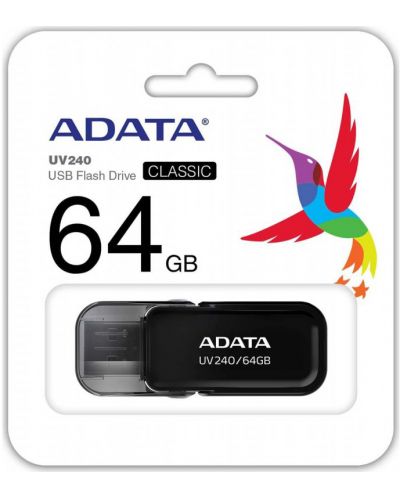 Флаш памет Adata - UV240,  64GB, USB 2.0 - 3
