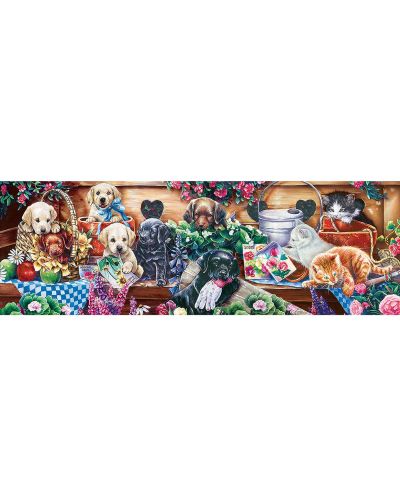 Панорамен пъзел Master Pieces от 1000 части - Забавление с цветя, Джени Нюланд - 2