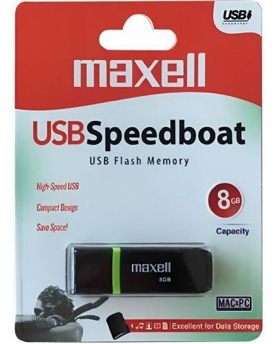 Флаш памет Maxell - Speedboat, 8GB, USB 2.0 - 2