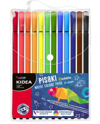 Флумастери Kidea - 12 цвята - 1