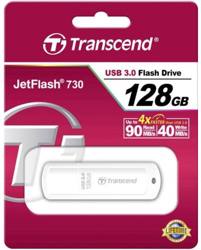 Флаш памет Transcend - Jetflash 730, 128GB, USB 3.0 - 4