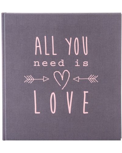 Фотоалбум Goldbuch - All You Need Is Love, сив, 30 x 31 cm - 1