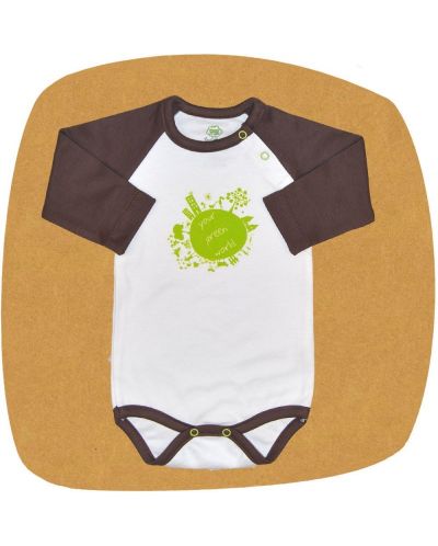 Боди с реглан ръкав For Babies - Your green world, 3-6 месеца - 1
